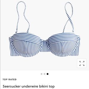 J. Crew Seersucker Bikini Top